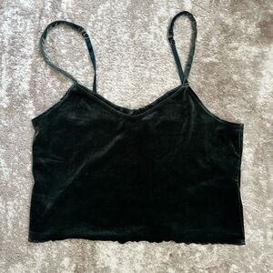 Abercrombie & Fitch- velvet dark green tank